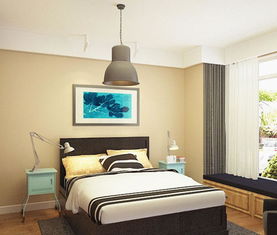 新房雙人床床上用品臥室背景墻現代簡約時尚清新的臥室裝修效果圖